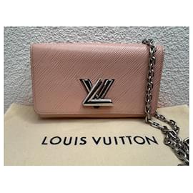 Louis Vuitton-Carteira Twist na cadeia Rose Ballerine-Rosa,Hardware prateado