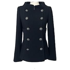Chanel-Iconic 9K$ Lady Gaga Style Black Tweed Jacket-Black