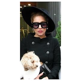 Chanel-Iconic 9K$ Lady Gaga Style Black Tweed Jacket-Black