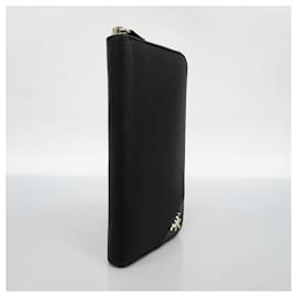 Prada-Prada Long Wallet in Black Saffiano Leather-Black
