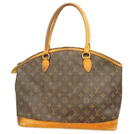 Louis Vuitton-Louis Vuitton Monogram Lockit Horizontal Handbag-Brown