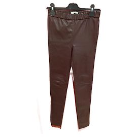 Leggings de cuero Sonia Rykiel burdeos Burdeos