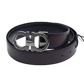 Salvatore Ferragamo-Salvatore Ferragamo Gancini Reversible Belt-Brown,Black,Dark brown