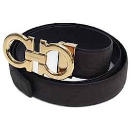 Salvatore Ferragamo-Salvatore Ferragamo Reversible Leather Belt-Brown,Black,Dark brown