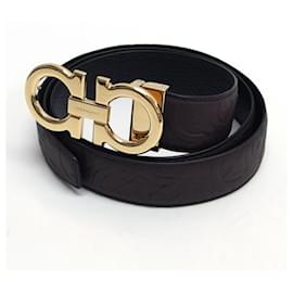 Salvatore Ferragamo-Salvatore Ferragamo Reversible Leather Belt-Brown,Black,Dark brown