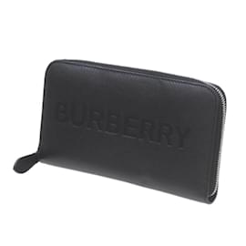 Burberry-Burberry Black Leather Long Wallet-Black