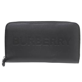 Burberry-Burberry Black Leather Long Wallet-Black