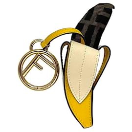 Fendi-Fendi Handbag Charm-White,Khaki,Yellow
