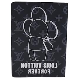 Louis Vuitton-LOUIS VUITTON Monogram Eclipse Notebook Vivienne Black GI0285 LV Auth 106169-Black