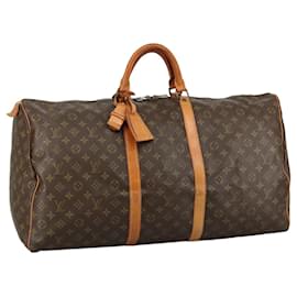Louis Vuitton-LOUIS VUITTON Monogram Keepall 60 Boston Bag M41422 LV Auth 103507-Monogram