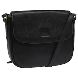 Autre Marque-Burberrys Shoulder Bag Leather Black Auth ep6980-Black