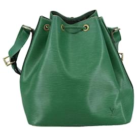 Louis Vuitton-LOUIS VUITTON Epi Petit Noe Shoulder Bag Green M44102 LV Auth 104433-Green