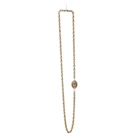 Chanel, collana a catena con corona d'oro D'oro