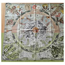 Hermès-Hermès Scarf/Square 90 titled 'The Mythologies of the Red Men'-Multiple colors