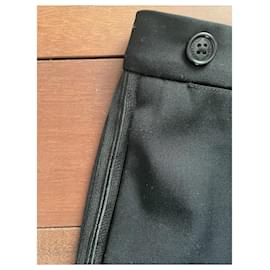 Ralph Lauren-Wide trousers with smoking details-Black