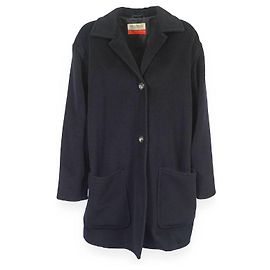 Max Mara Atelier Line Wool Coat Blue