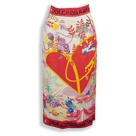 Dolce & Gabbana Gonna lunga in seta Dolce Gabbana Multicolore