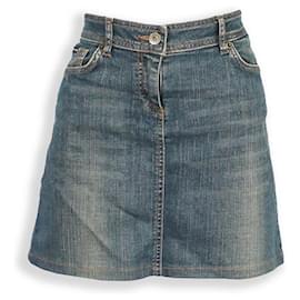 Dolce & Gabbana-Dolce Gabbana Essential Denim Skirt-Blue