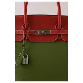 Hermès-Hermès Birkin handbag in leather-Red
