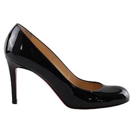 Christian Louboutin-Patented leather heels-Black