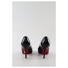 Christian Louboutin-Talons en cuir verni-Noir