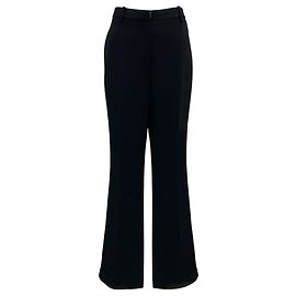 Calça flare de comprimento total em crepe preto Theory Black Admiral Preto
