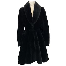 Alaïa Alaia Black Shearling Swing Coat Black