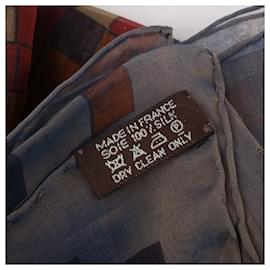 Hermès-Hermès Carré 140 "MosaiQueaU24" 100% Silk Scarf in Brown and Grey-Brown