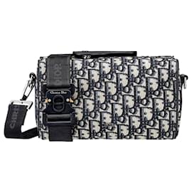Dior-Dior Lingot 22 Bag Blue Dior Oblique new-Blue,Beige