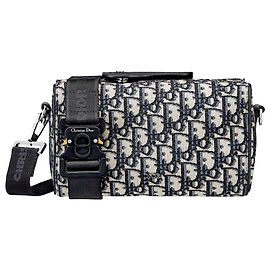 Borsa Dior Lingot 22 Blu Dior Oblique nuova Blu Beige