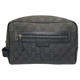 Gucci-Gucci GG Canvas Black Clutch Bag-Black