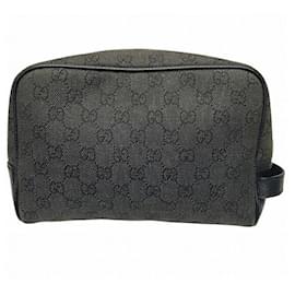 Gucci-Gucci GG Canvas Black Clutch Bag-Black