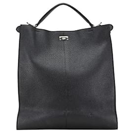 Fendi-Sac à main en cuir Fendi Peekaboo ICU 7VA528-Noir