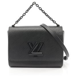 Louis Vuitton-Louis Vuitton Twist MM Leather Handbag M55858-Black