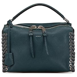 Fendi-Sac à main en cuir Ray Selleria 8BL137 de Fendi-Vert