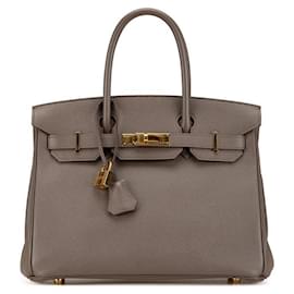Hermès-Hermes Birkin 30 Handbag Etain Grey-Grey