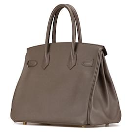 Hermès-Hermes Birkin 30 Handbag Etain Grey-Grey