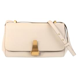 Bottega Veneta-Bottega Veneta Leather Angle Shoulder Bag-Brown,Beige