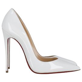 Christian Louboutin So Kate 120 Pumps in White Patent Leather  White