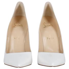 Christian Louboutin-Christian Louboutin So Kate 120 Pumps in White Patent Leather -White