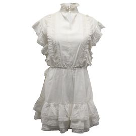 Robe Mini Holly Ulla Johnson en Coton Blanc Blanc