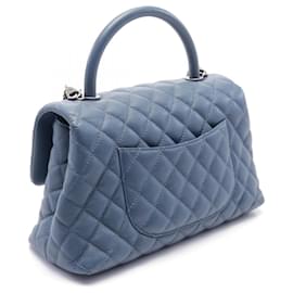 Chanel-Chanel Coco Handle 29 Top Handle Flap Bag Blue-Blue