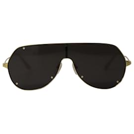 Cartier-Cartier Santos de Cartier Aviator-style Sunglasses in Gold Metal-Golden,Metallic