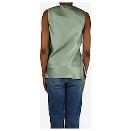 Ralph Lauren-Spring green sleeveless silk top - size UK 6-Green