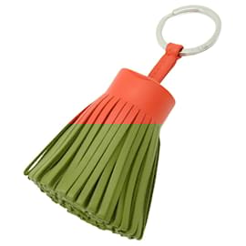 Hermès-Hermes Carmen Leather Keyring Charm-Orange