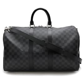 Louis Vuitton-Louis Vuitton Damier Graphite Keepall Bandouliere 45 Bag-Grey