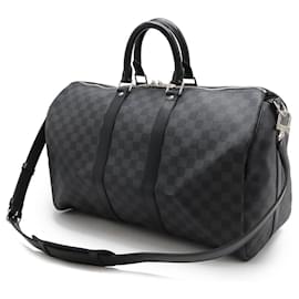 Louis Vuitton-Louis Vuitton Damier Graphite Keepall Bandouliere 45 Bag-Grey