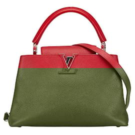 Louis Vuitton-Louis Vuitton Capucines MM Leather Handbag M43935-Red