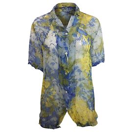 Chemise à imprimé floral froissé Dries Van Noten en polyester multicolore Multicolore