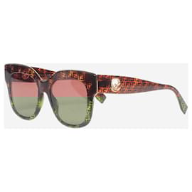 Fendi-Brown FF logo sunglasses-Brown